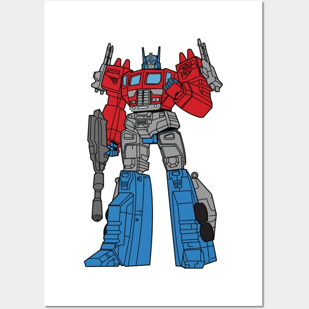 Transformers Optimus Prime illustration Wall Art by Digster